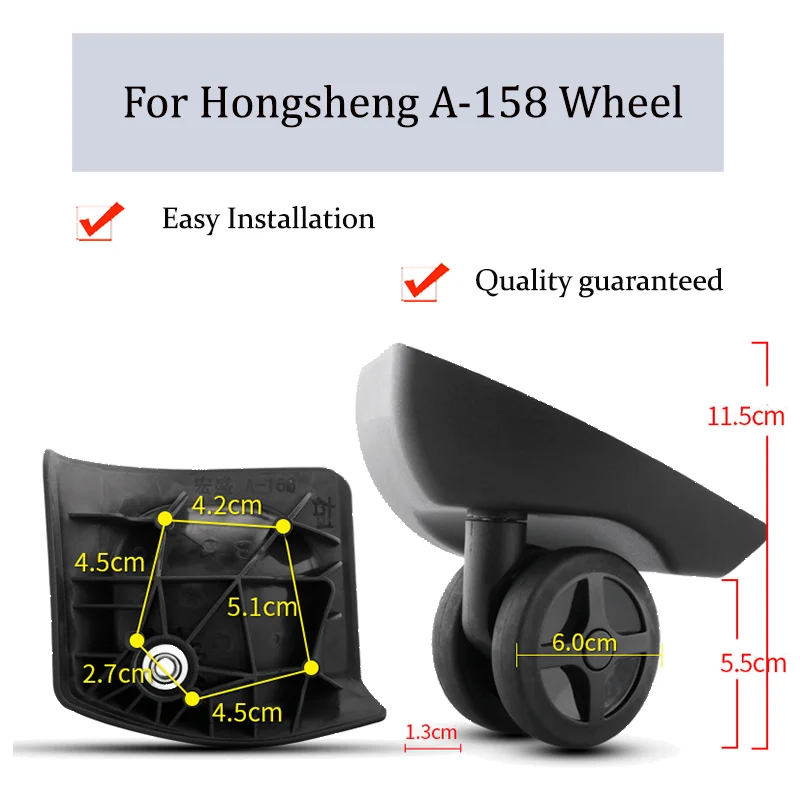 

Suitable For Hongsheng A-158 Universal Wheel Trolley Case Wheel Replacement Luggage Pulley Sliding Casters Wear-resistant Repair