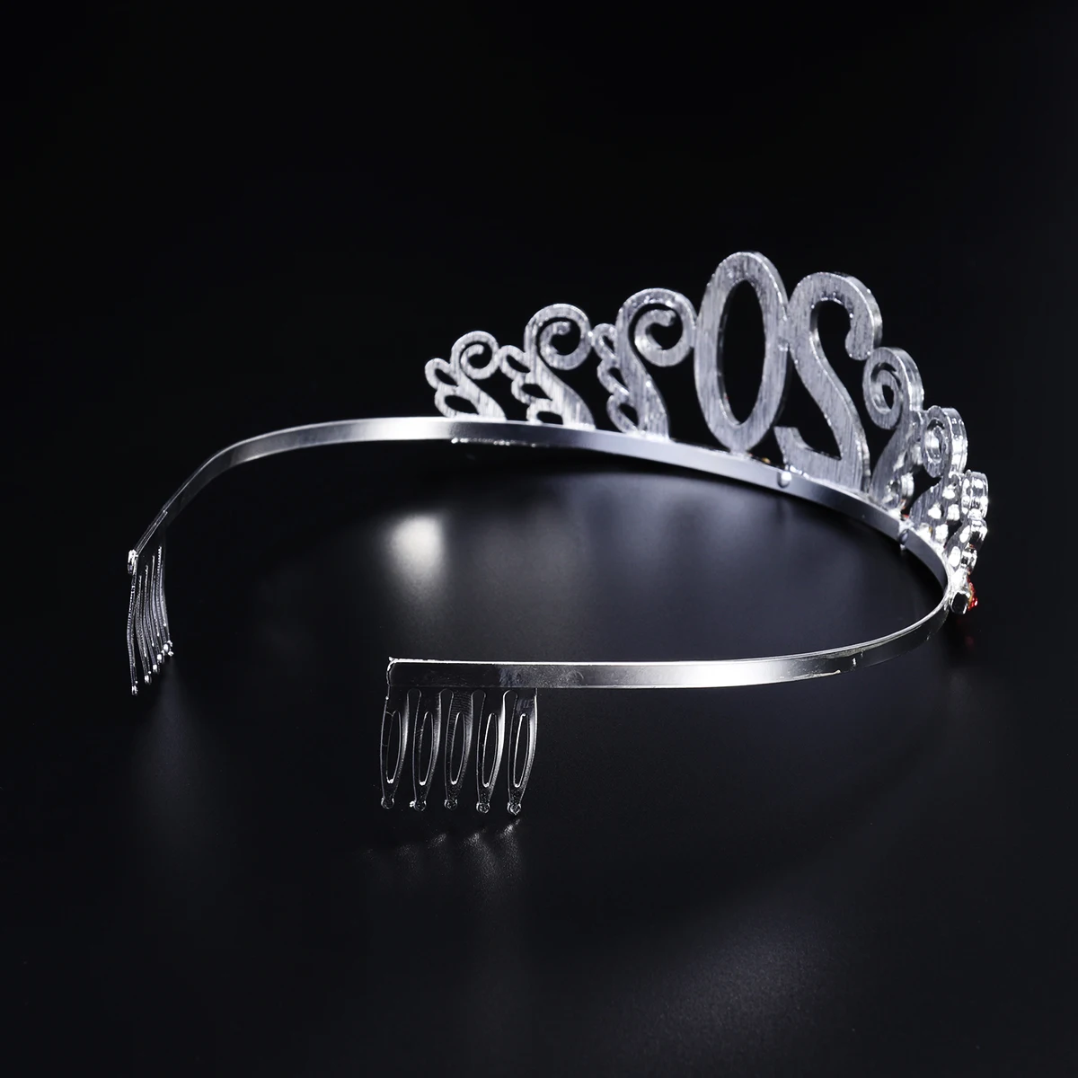 

1 set Birthday Crown Crystal Hair Comb Decorative Sash Party Etiquette Belt Lightweight Durable Portable Hairstyling Tool