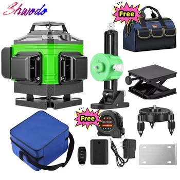 4D laser level 12/16 line 360 ​​horizontal vertical cross self leveling laser levels best rechargeable green beam measuring tool