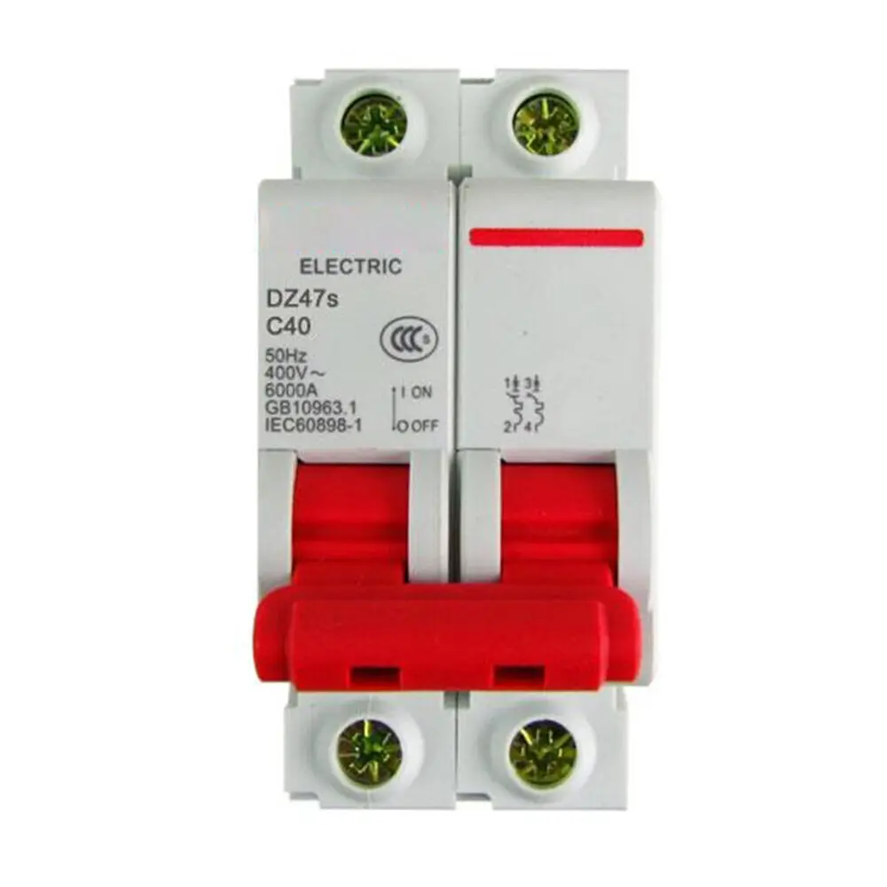 

2P 40A 2Pcs For DELIXI DZ47s C40 Air Switch Circuit Breaker