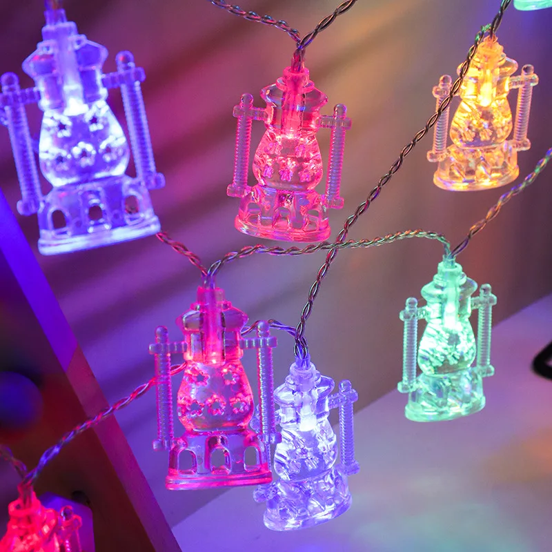 

10pcs LED 1.5m eid Lamp Shaped String Lights 2026 ramadan decorations festival home decor Eid al Fitr party supplies