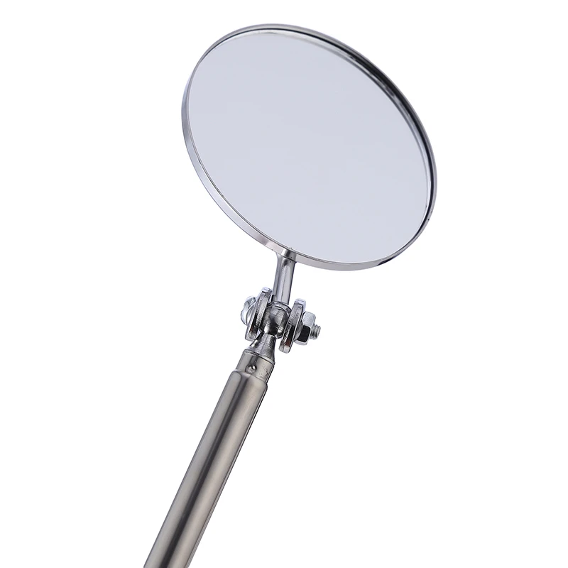 360 Degree Retractable Telescopic Inspection Detection Lens Round Mirror Silver Pocket Clip New Car Extend DIY Tools