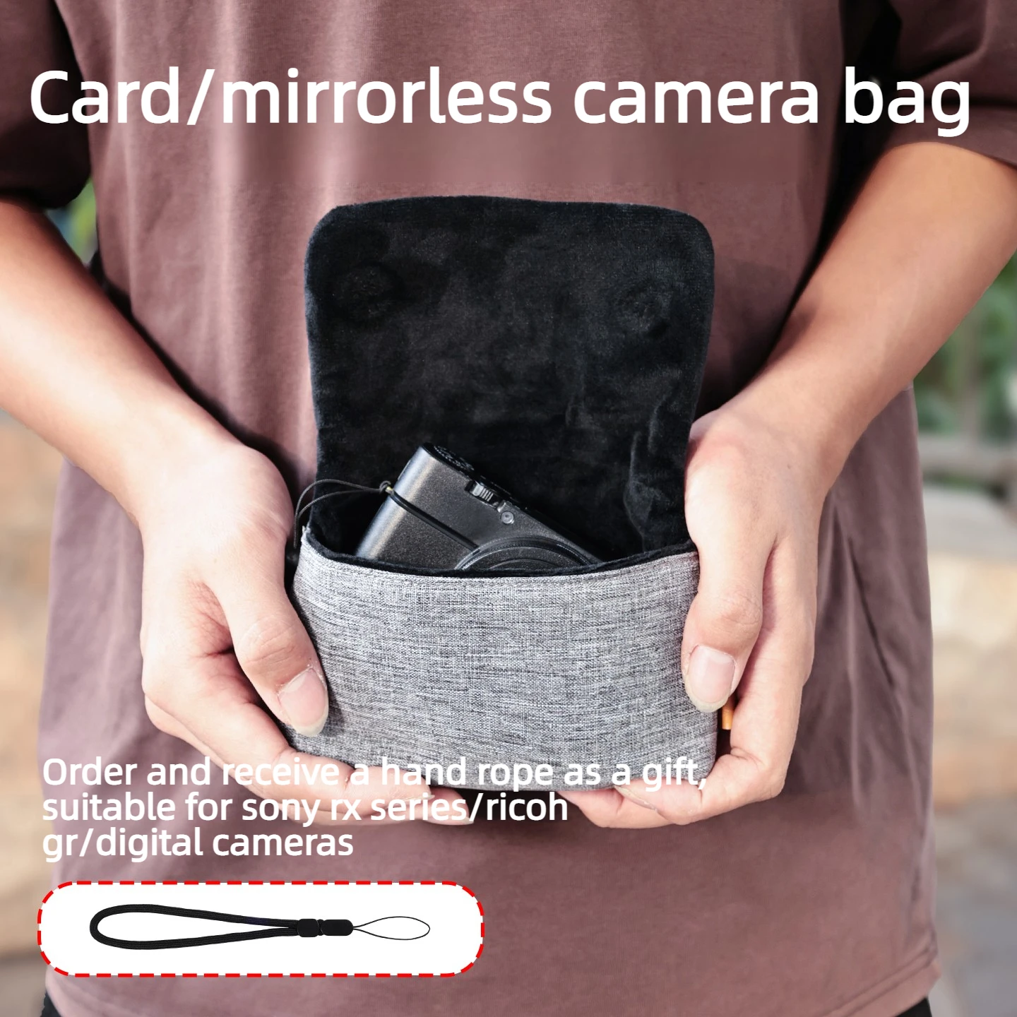 Camera Storage Bag Suitable For Sony Black Card RX100 M5 M6 M7 Ricoh GRIII GR3X Canon G7X2 G7X3 G9X Digital Camera Handbag