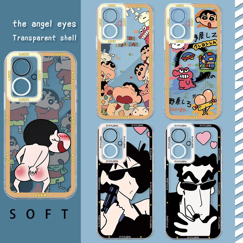 Crayons S-Shin-C-chan Angel Eye Phone Case For Realme C 67 65 63 55 53 35 33 31 30 25 21 20 15 8i 9i Narzo 50 Pro Plus Funda