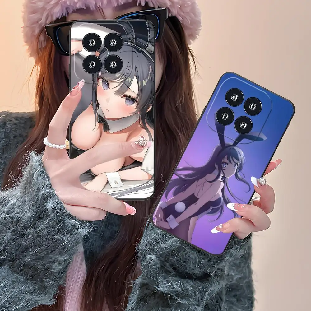 

Mai Sakurajima Mobile Phone Case for Xiaomi 15 14 13 12 Mi 11 T Ultra Lite Pro S X 5G Colour Printing Luxury Cellphones Pretty