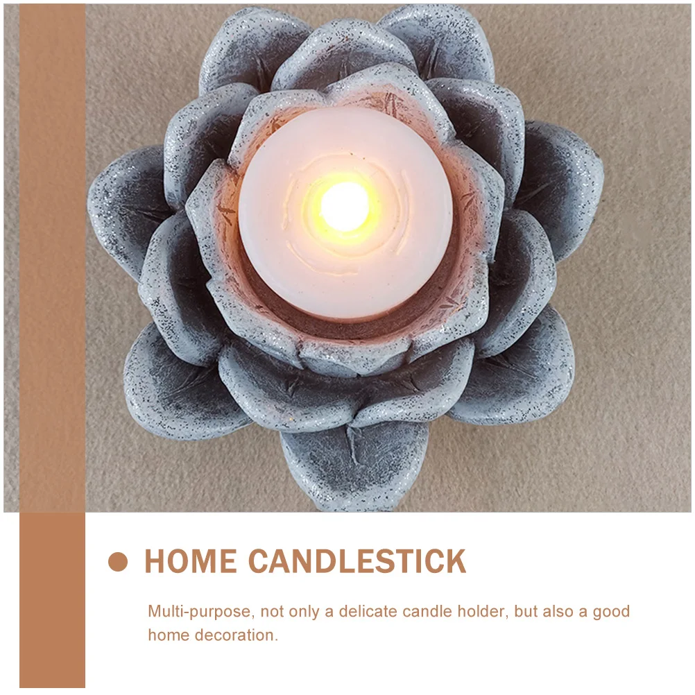 

Premium Resin Lotus Holder European Style Candlestick For Christmas Wedding Home Decoration Heat Resistant