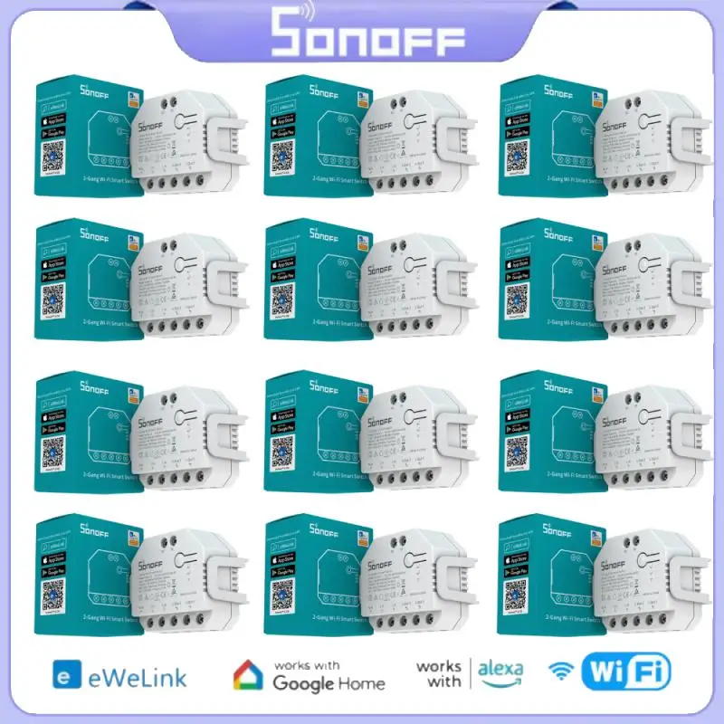 SONOFF DUAL R3/DUAL R3 Lite WiFi MINI Switch With Power Metering 2 Gang Dual Relay Module Control Via Alexa Google Home