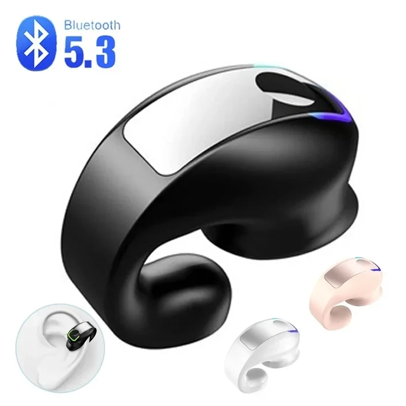 Wireless Headset Mini Invisible GD28 Waterproof Earphones Single Earbuds with Microphone Clip-On Wireless Headphones Bluetooth