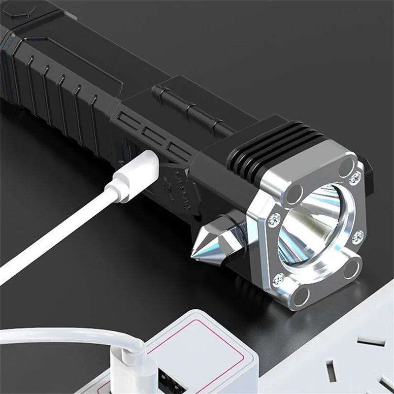 ضوء قوي في الهواء الطلق LED محمول متعدد الوظائف كوب تكبير شحن مصباح يدوي صغير طويل العمر