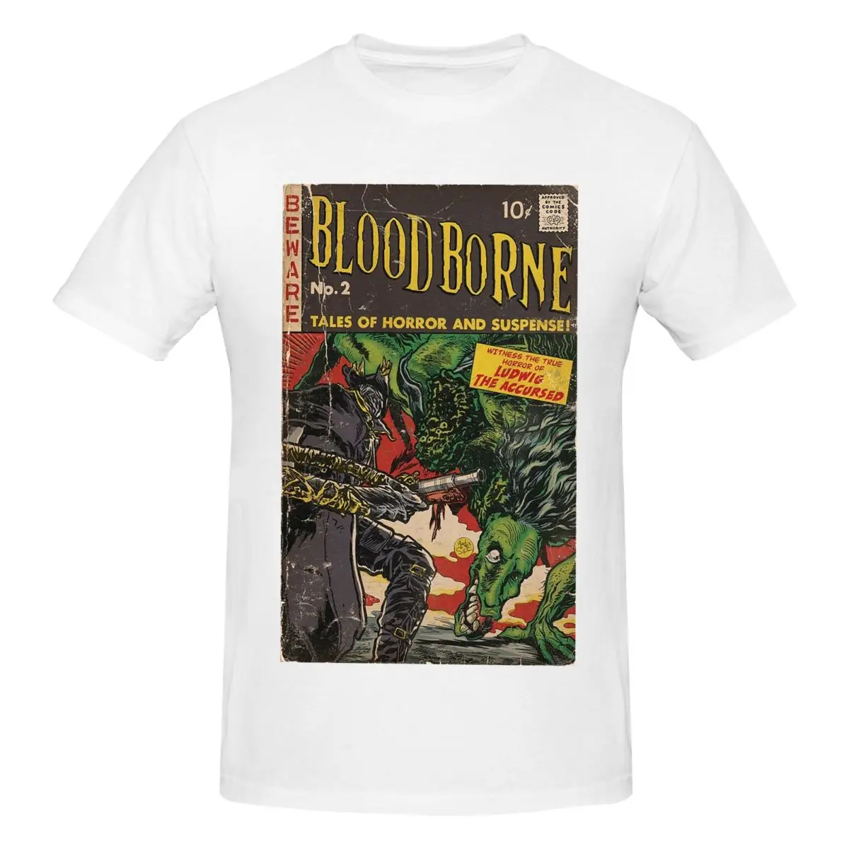 

Bloodborne Comic Cover Fan Art Мужская футболка Классические футболки больших размеров Мужские хлопковые футболки с круглым вырезом Короткие летние мужские футболки