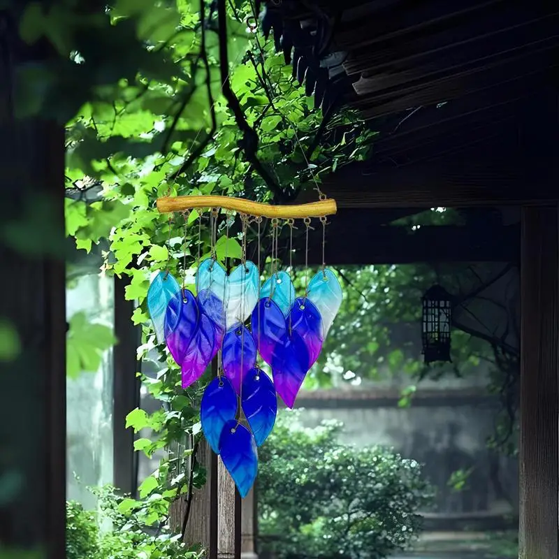 

Patio Wind Chimes Soothing Melodic Wind Chime Creative Glass Ornament Blue Windchimes For Home Patio Balcony Garden Porch