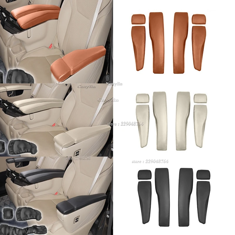 

For Toyota Alphard Vellfire 40 Series 2023-2025 Car Leather Case Middle Row Seat Armrest Protective Cover Interior Accessories