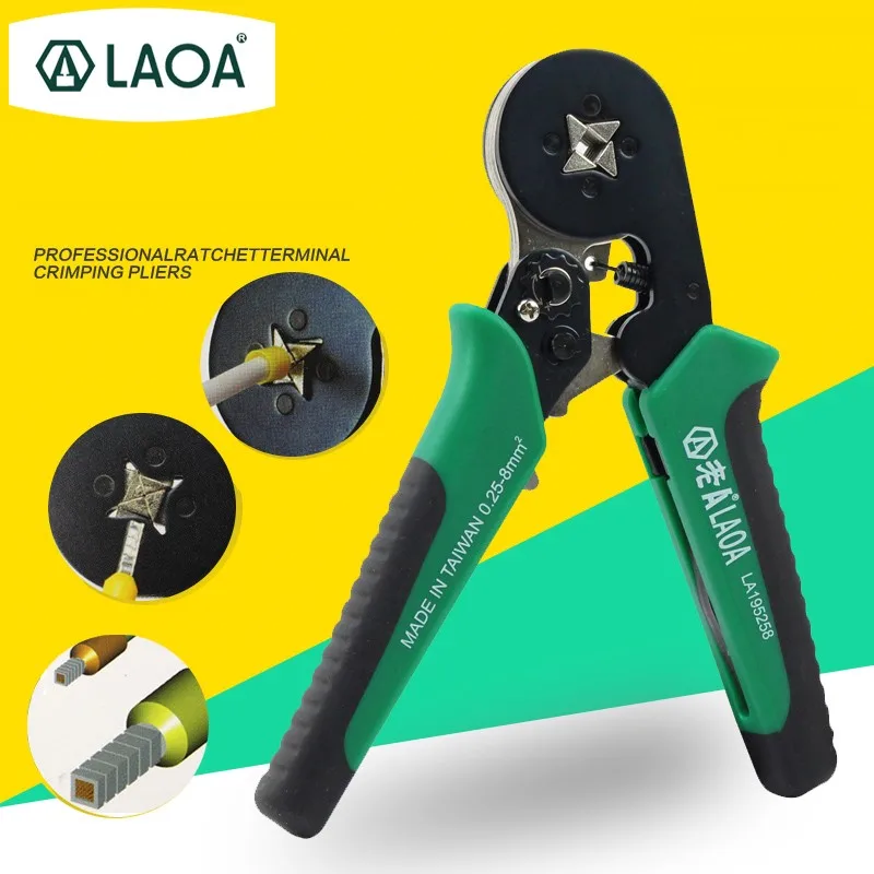 

LAOA Tubular Terminal Crimping Pliers Mini Electricians Tools 0.25-8mm² High Precision Clamp Household Sets