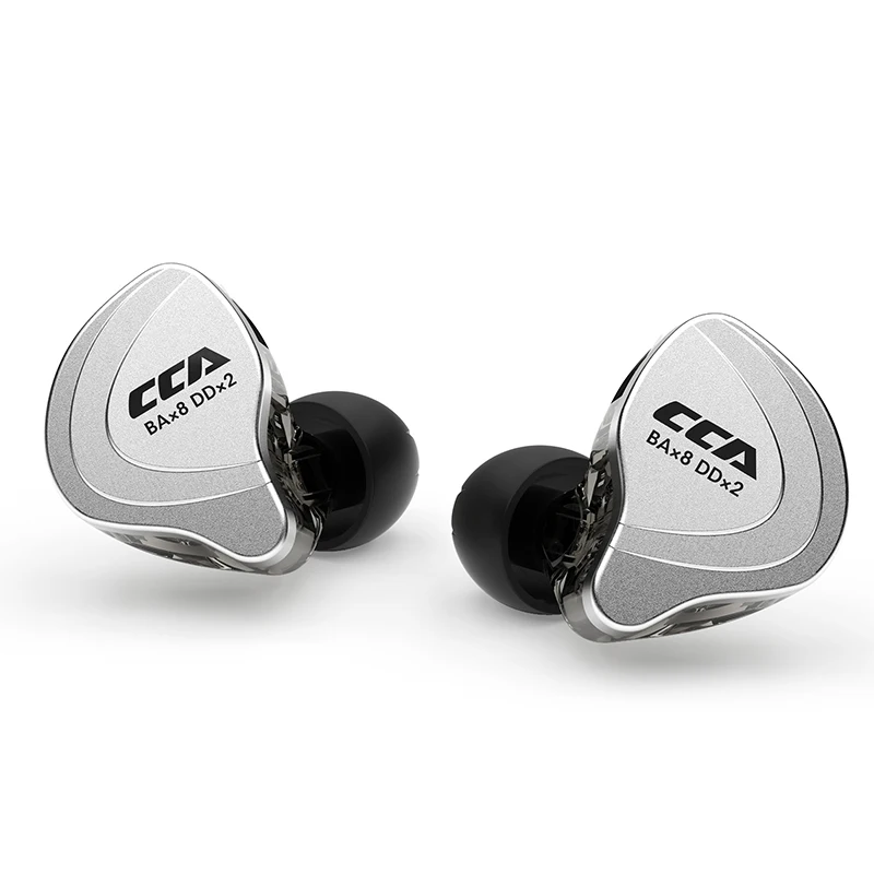 Słuchawki HiFi CCA-C10 z technologią hybrydową 4BA+1DD, słuchawki do muzyki, sportu i gier, odłączany kabel 2pin 0.75mm, przewodowe słuchawki douszne. — zdjęcie produktu 7