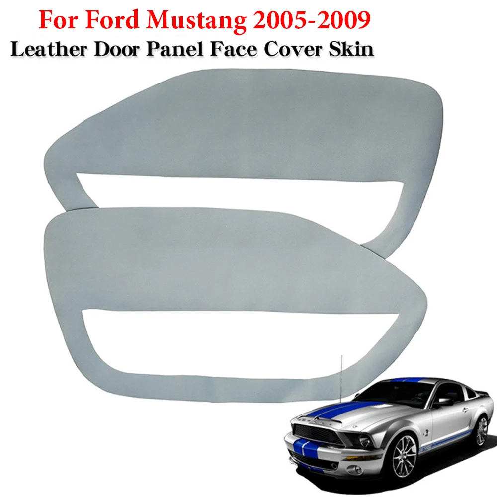 Leather Door Armrest Cover For Ford Mustang 2005 2006 2007 2008 2009 Interior Door Armrest Panel Cover Trim