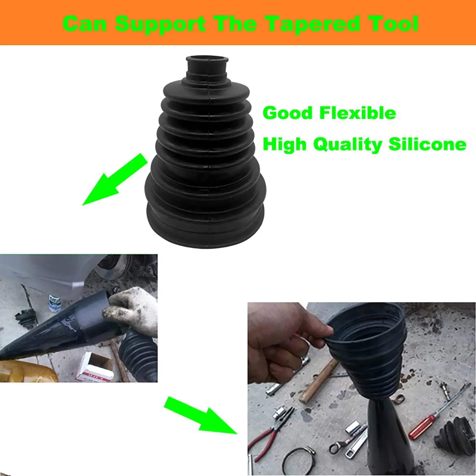 Universal Car CV Boot Kit Constant-Velocity Dust Cover Joint Constant-Velocity Dust Cover Elasticity Drive Anti-Aging Wear