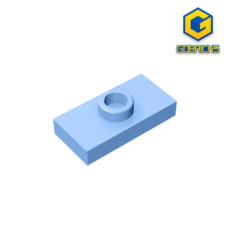 GDS-803 PLATE 1X2 W. 1 KNOB compatible with lego 15573 3794 children's DIY Educational Building Blocks Technical