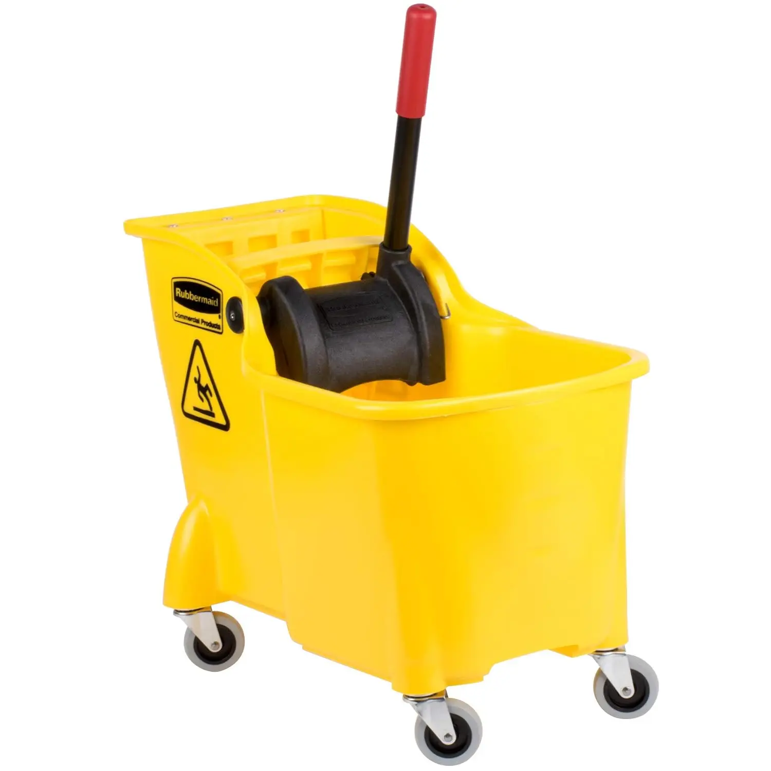 Circulaire serpillière E27 et roues essoreuses à chloron, couleur jaune, 31 qt, pour livres sur le sol, nettoyage de support, produits commerciaux