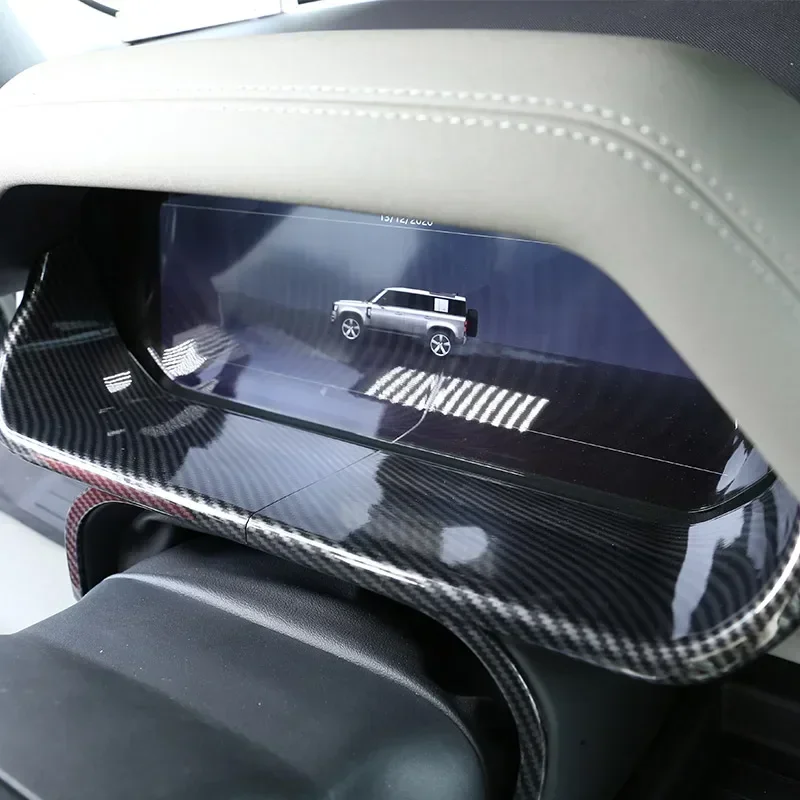 

Для Land Rover Defender 90 110 130 2020-2025 ABS углеродное волокно украшение для приборной панели автомобиля аксессуары для интерьера автомобиля