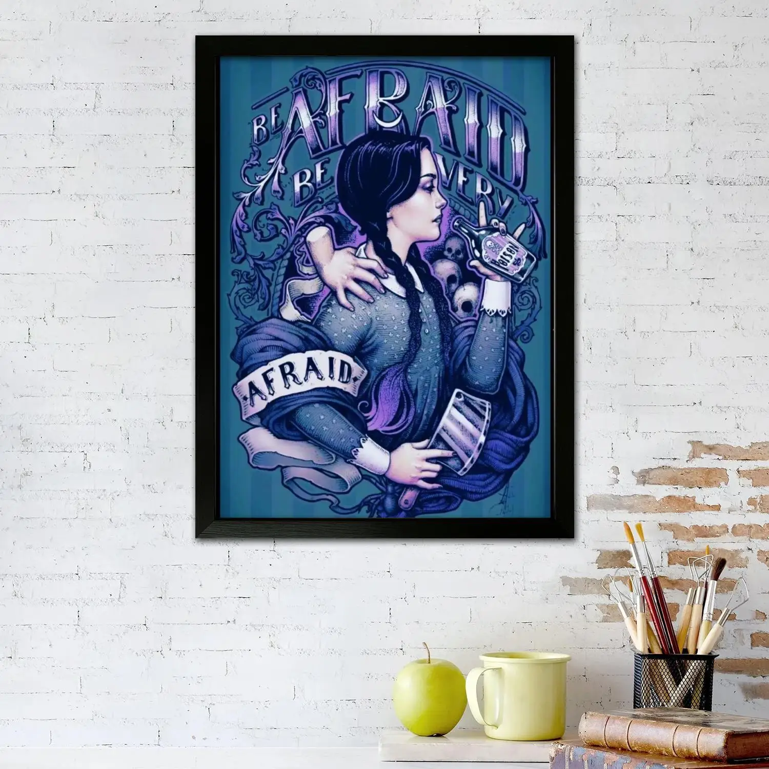 wednesday addams Canvas Art Poster, Wall Art Picture Print, Modern Family Bedroom Decor Posters,Decorative painting