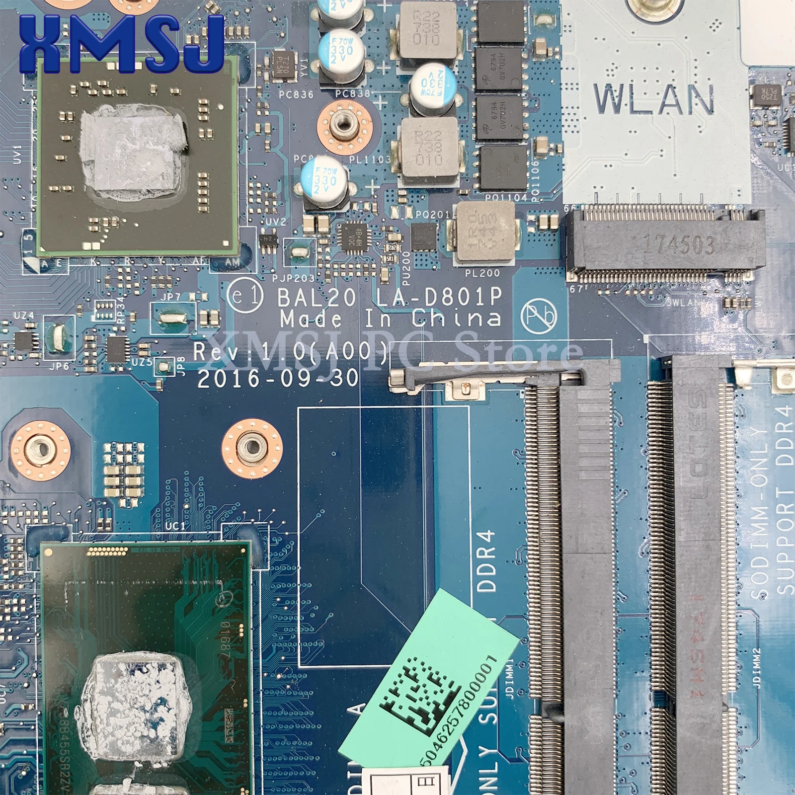 Материнская плата для ноутбука Dell Inspiron 15 5567 5767 BAL20 LA-D801P с процессором I5 I7 DDR4 CN-0CV3V4 0Y8N7H 06682Y 02PVGT