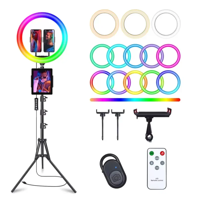 Cheap 8 inch Light Emitting Diode Real-time fill light Mobile RGB Light Photography Tripod Makeup Artist Product