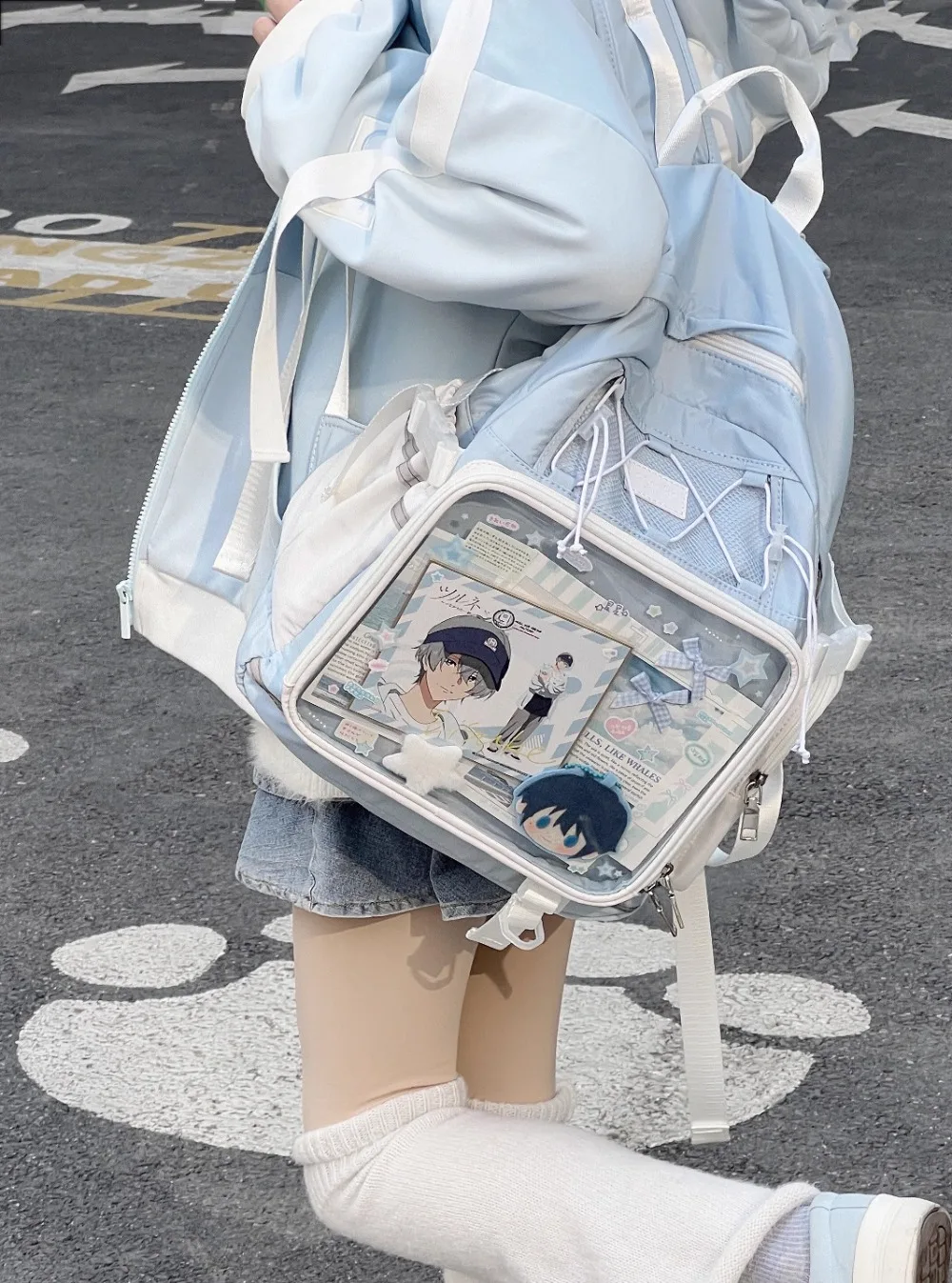 Japanese Drawstring Ita School Bag High Capacity Mochila Student Daily Using Backpack Multi Pockets Bags for Women Practical Sac
