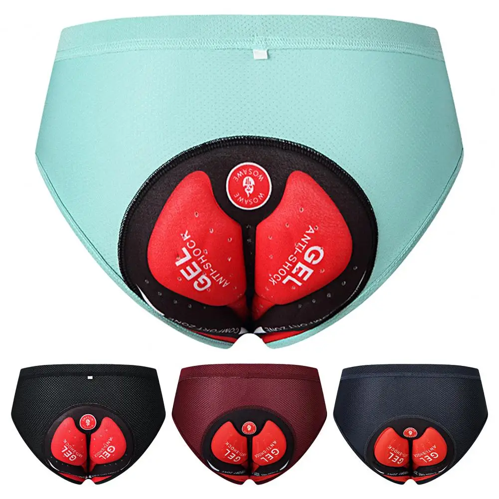 2024 Silicone Pad Mesh Cycling Shorts Breathable Mesh Cycling Underwear Shock Absorbing Padded Underwear Bike Shorts Man Briefs