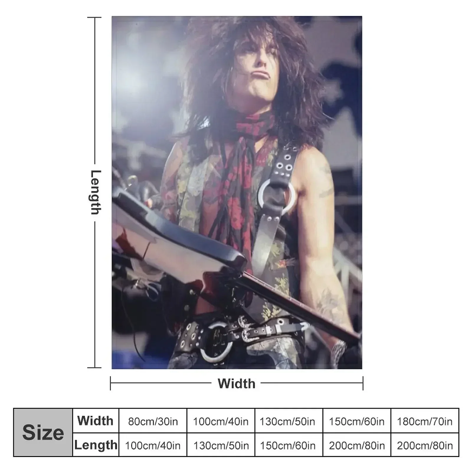 Nikki Sixx - Poster Throw Blanket Shaggy Softest Summer Beddings Blankets