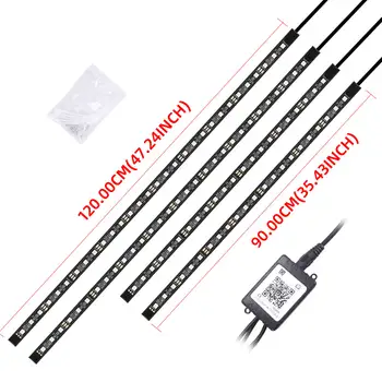 車用LED氛圍燈條 12V底盤燈 RGB APP控制 汽車裝飾氣氛燈 通用型 8 最佳銷售 起亞LED - №2