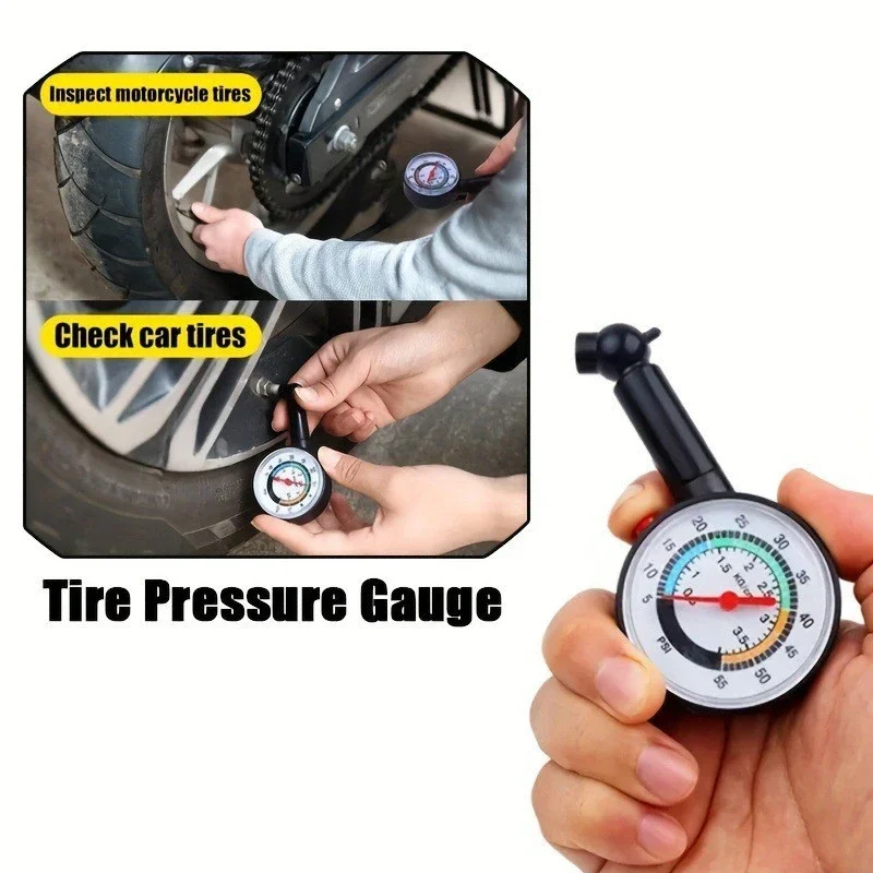 

Car Tire Pressure Gauge Tyre Deflation Pointer Auto Tire Inflation Pressure Gauge Measurement High Precision Meter Detector