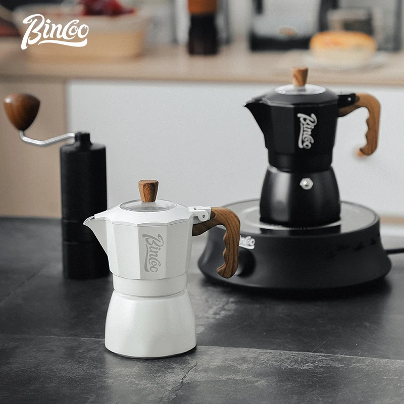 Bincoo Double-valve Moka Pot Multi-person Household Small Espresso Coffee Pot Espresso Machine Coffee Utensils