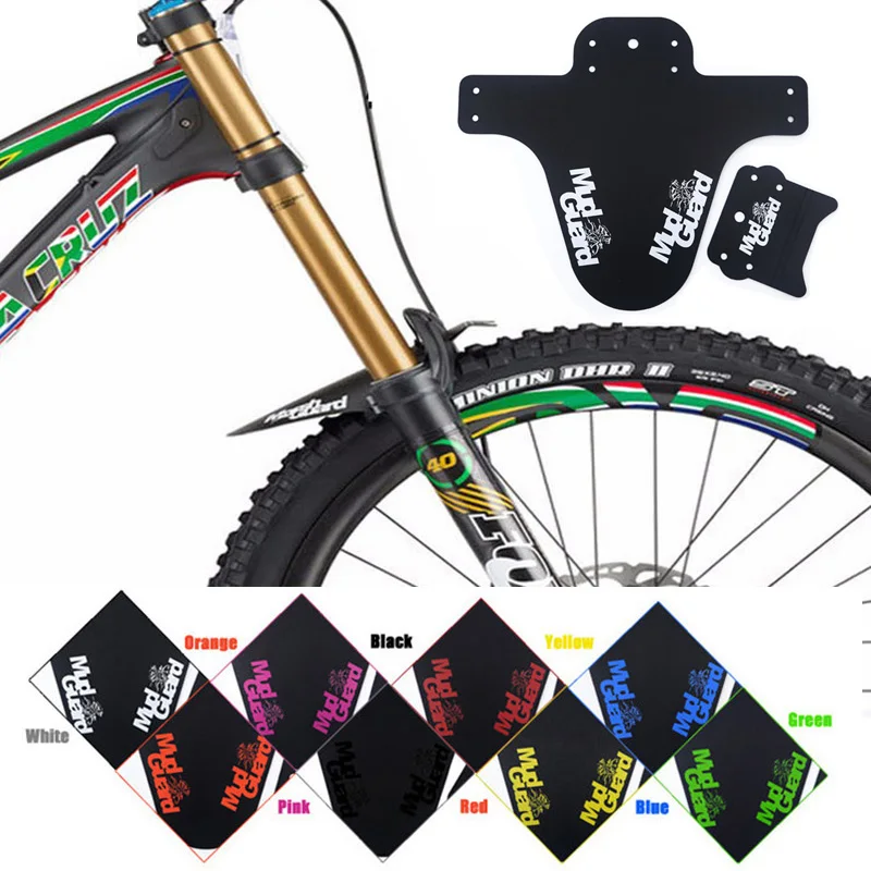 1 pçs pára-choques de bicicleta plásticos de engenharia colorido dianteiro/traseiro paralama mtb asas lama guarda estrada ciclismo fix engrenagem
