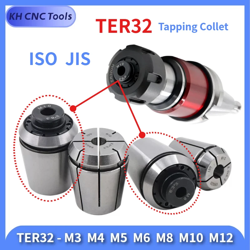 JIS ISO TER32 Tapping Chuck with Overload Protection Torque Chuck M3 M4 M5 M5 M6 M8 M10 M12 Tap collet For ETP TER Tool Holder