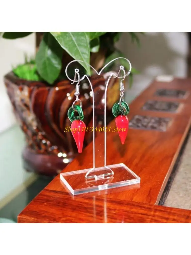 N5KE أنيقة واضحة الصلاح أحرار الحلق شاشة عرض مجوهرات الوقوف لإعدادات مختلفة #1