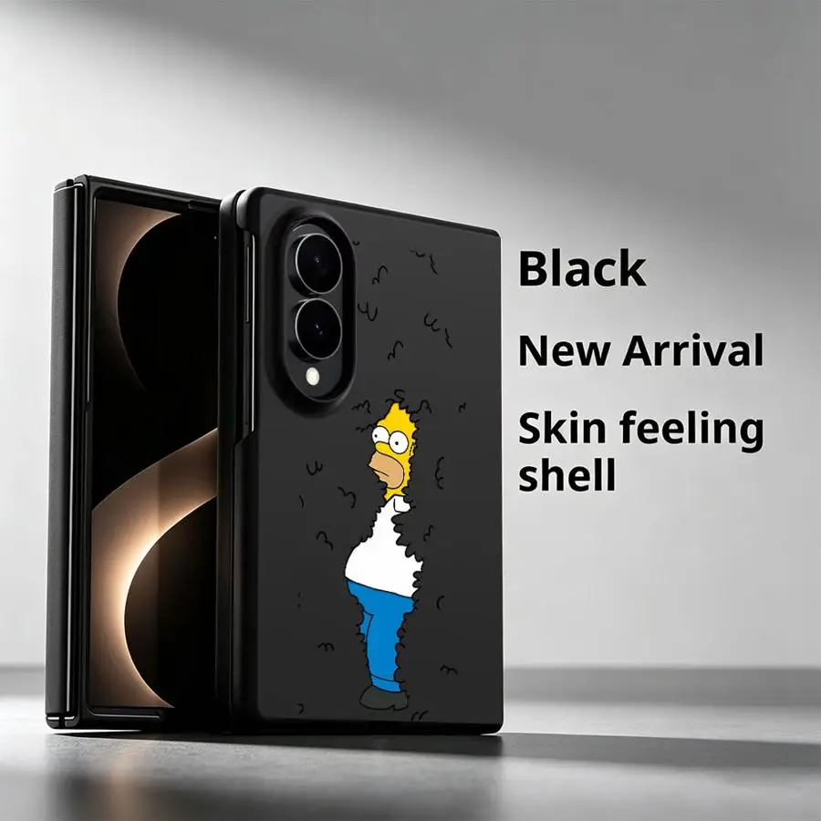 Cartoon Cute Simpson Case for Samsung Galaxy Z Fold8 Wide ZFold8 ZFold Wide Z Fold 8 Luxury Phone Cover