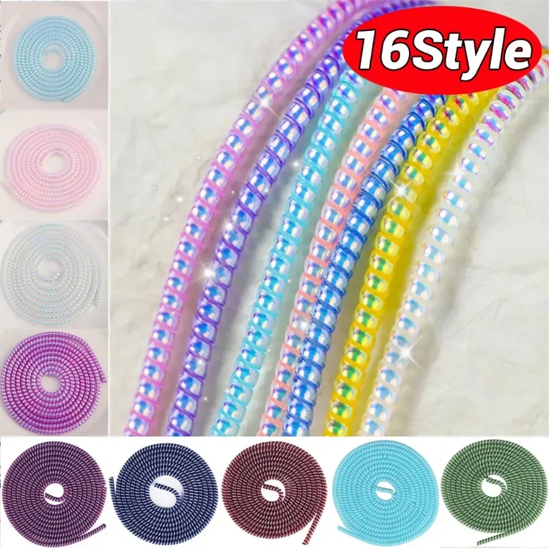 

1.4M/Roll Laser Color Style Data Cable Winder Wire Cord Protectors Spring Wrap Cable Organizer for Usb Earphone Wire Protection