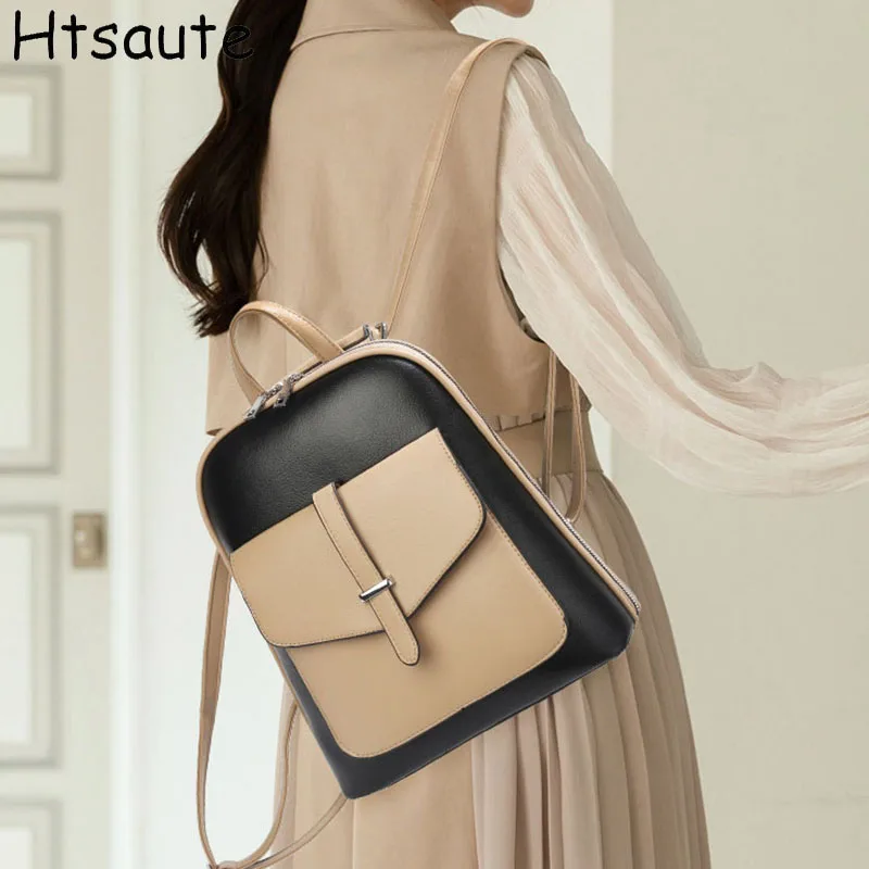 

Patchwork Women Waterproof Backpacks Hot Large Capacity Travel Laptop Backpacks Simple Design School Bag for Teenagers mochila