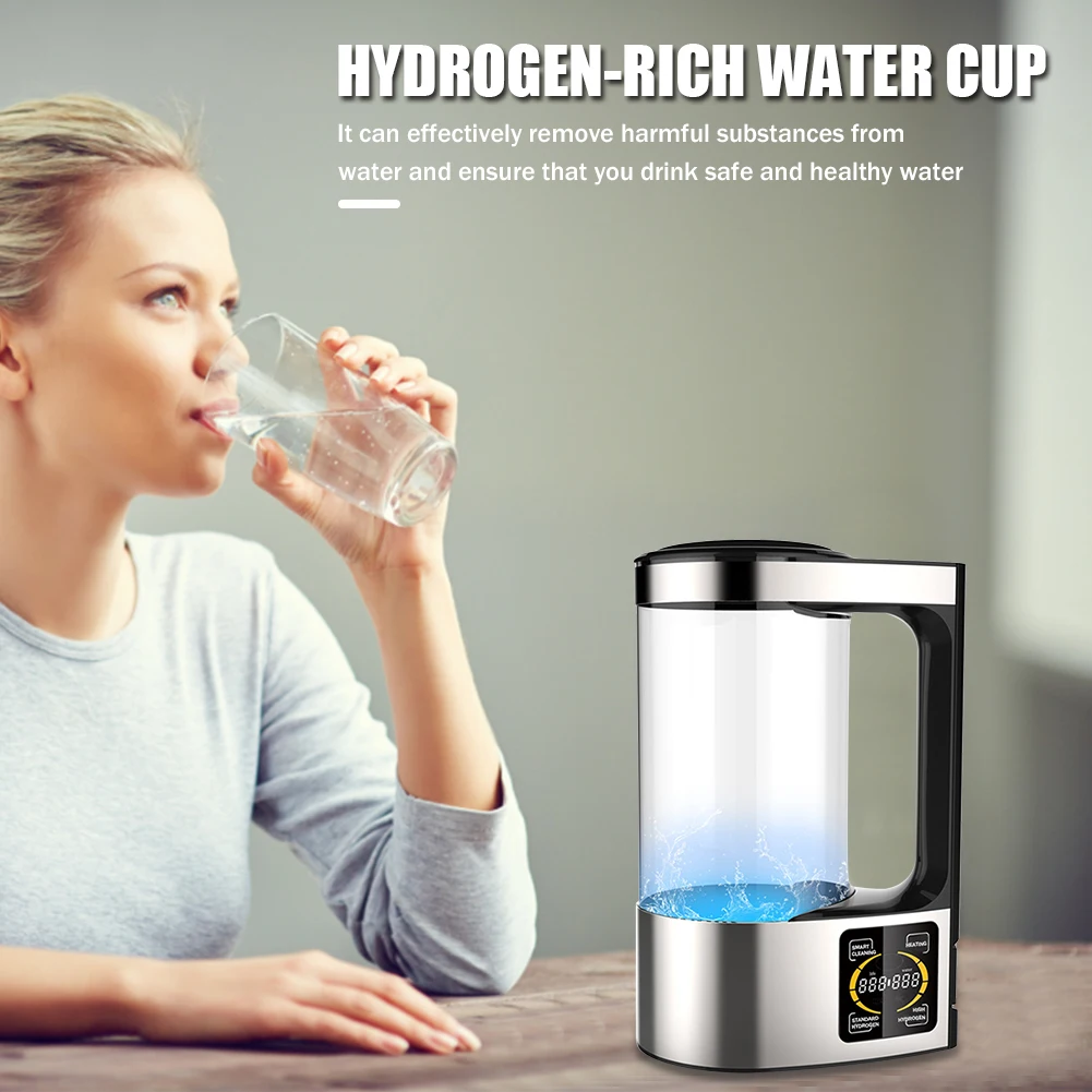 V8 Hydrogen Water Ionizer Machine Portable Hydrogen Water Pitcher Maker Machine Microelectrolysis Health Care Cup for Family Use