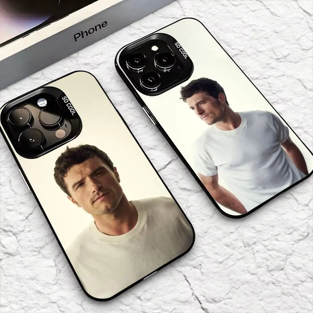 

J-Josh H-Hutcherson For iPhone 16,15,14,13,12,11,8,7,Pro,Max,Plus,Mini,XS,SE Anti Fall Black Matte Hard