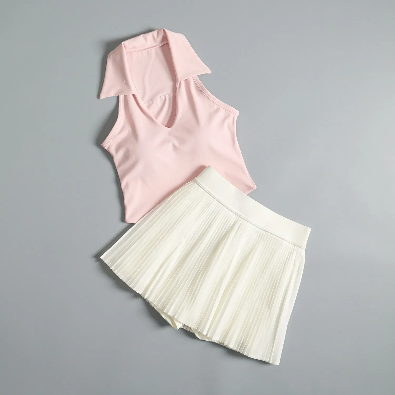 

Женский летний спортивный костюм для бадминтона, пилатеса, йоги, бега и велоспорта, быстросохнущий, стильный, универсальный.