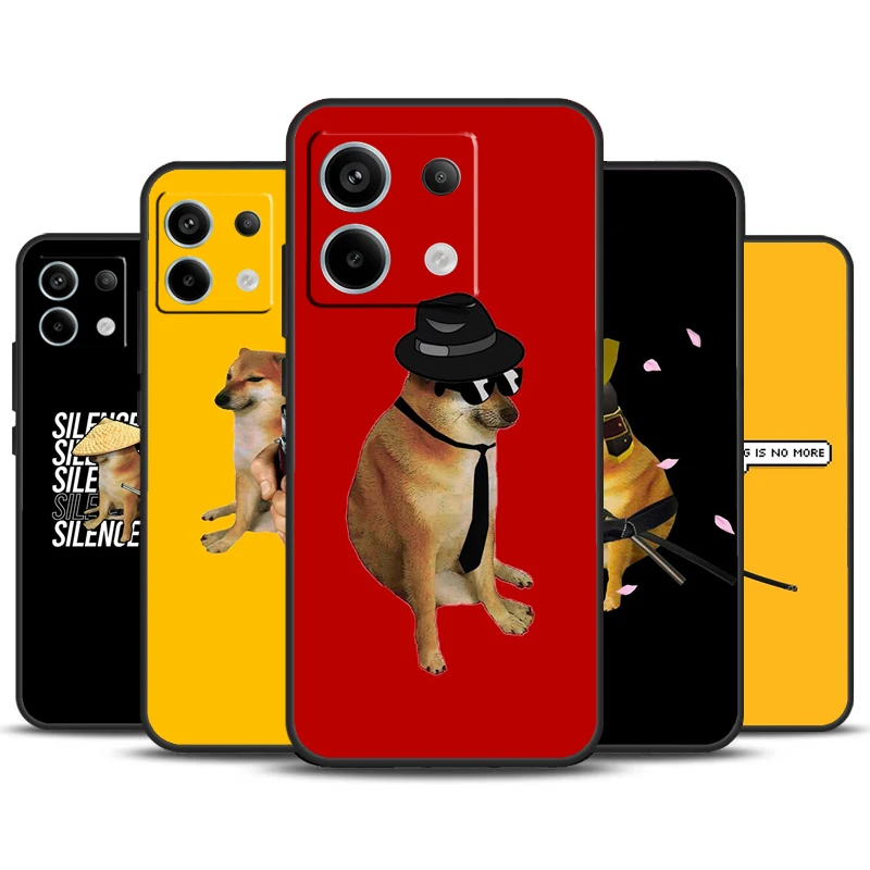 Cheems Shiba Inu Doge Meme Phone Case For Redmi Note 12 13 Pro Plus 9 10 11 Pro 9S 10S 11S 12S Redmi 10C 12C 13C Cover