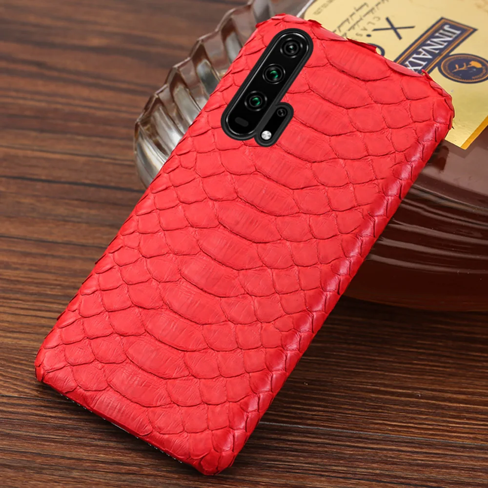

100% Genuine Python Leather Case Honor 300 200 100 90 80 20 Pro 70 Plus 60 Magic 7 6 5 Snakeskin Cover