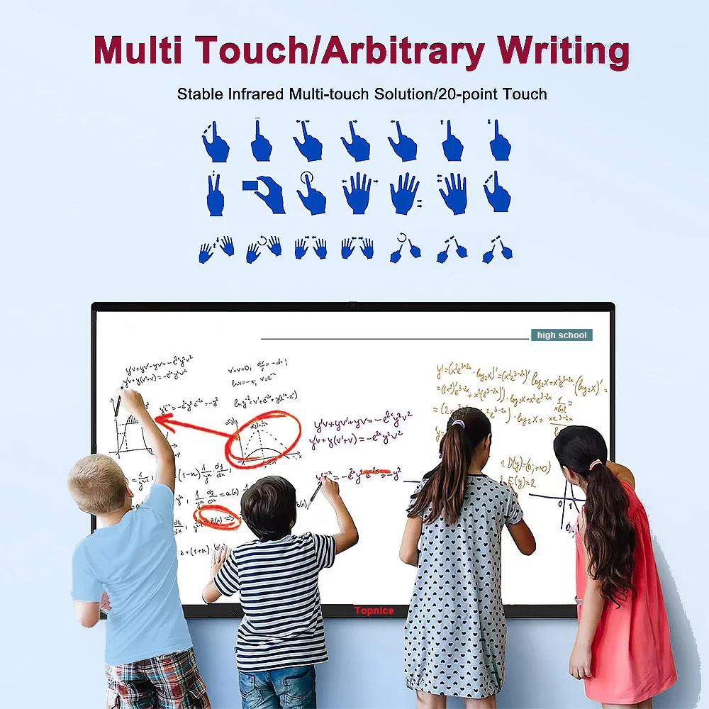 Manufacturer Smart Touch TV TV 43 50 55 65 75 85 Light Emitting Diode Touch TV with Interactive Display