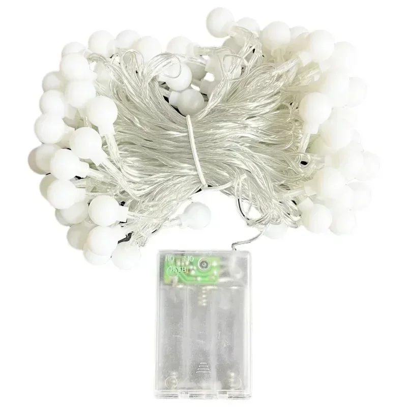 10/20/40/80/100LED Small White Ball String Lights USB/ Battery-powered Wreath Bedroom Wedding Camping Tent Christmas Decoration