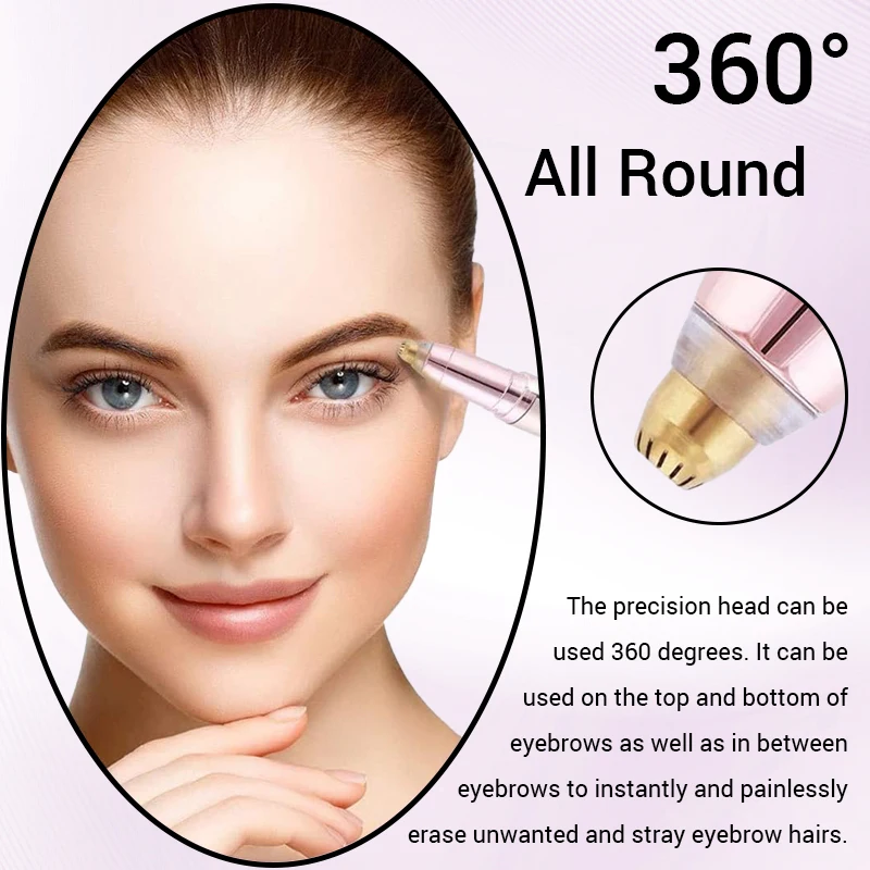 Electric Eyebrow Trimmer USB Charger Security Hair Removal Eye Brow Epilator Mini Shaper Shaver Painless Beauty Hair Removal
