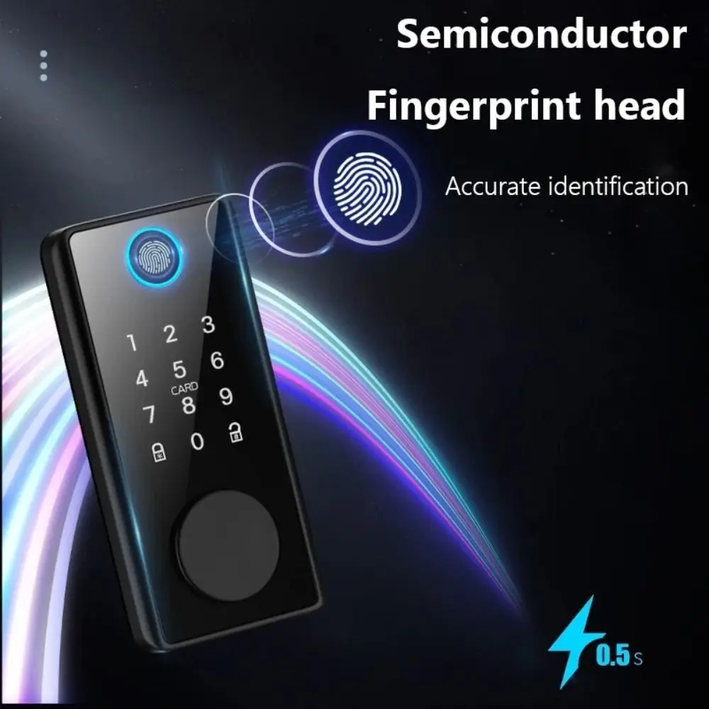 

Aluminum Alloy Smart Card Digital Code Lock Bluetooth-compatible Easy Installation Keyless Entry Lock Fingerprint Recognitio