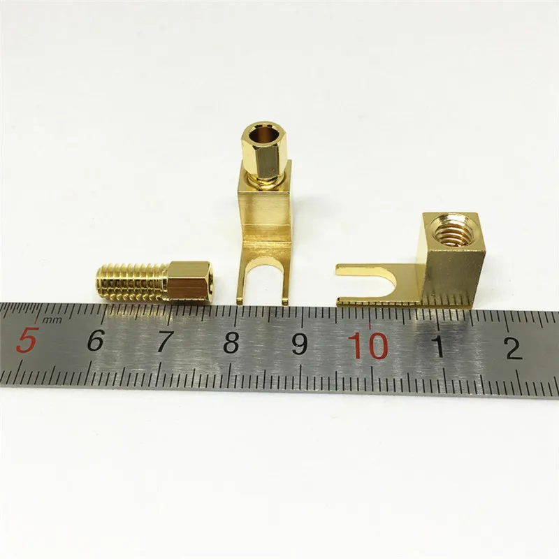 10pcs Gold Plated Copper Spade/Banana Plug Adapters - For Tube Amps Like McIntosh, Eico