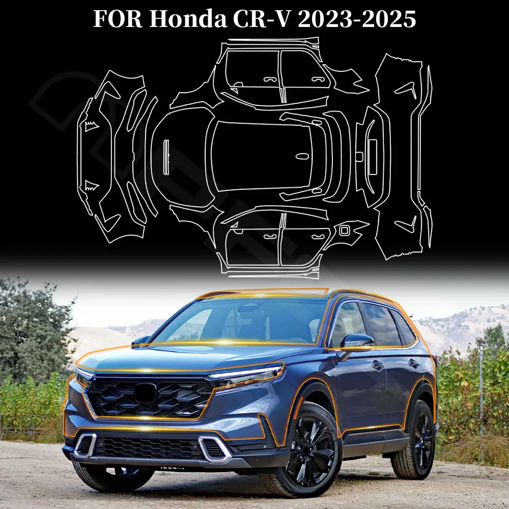 

Car Headlight Film Accessories PPF Kit Clear Rearview Mirror Anti Scratch Transparent Protection Film Honda CRV CR-V 2023-2024