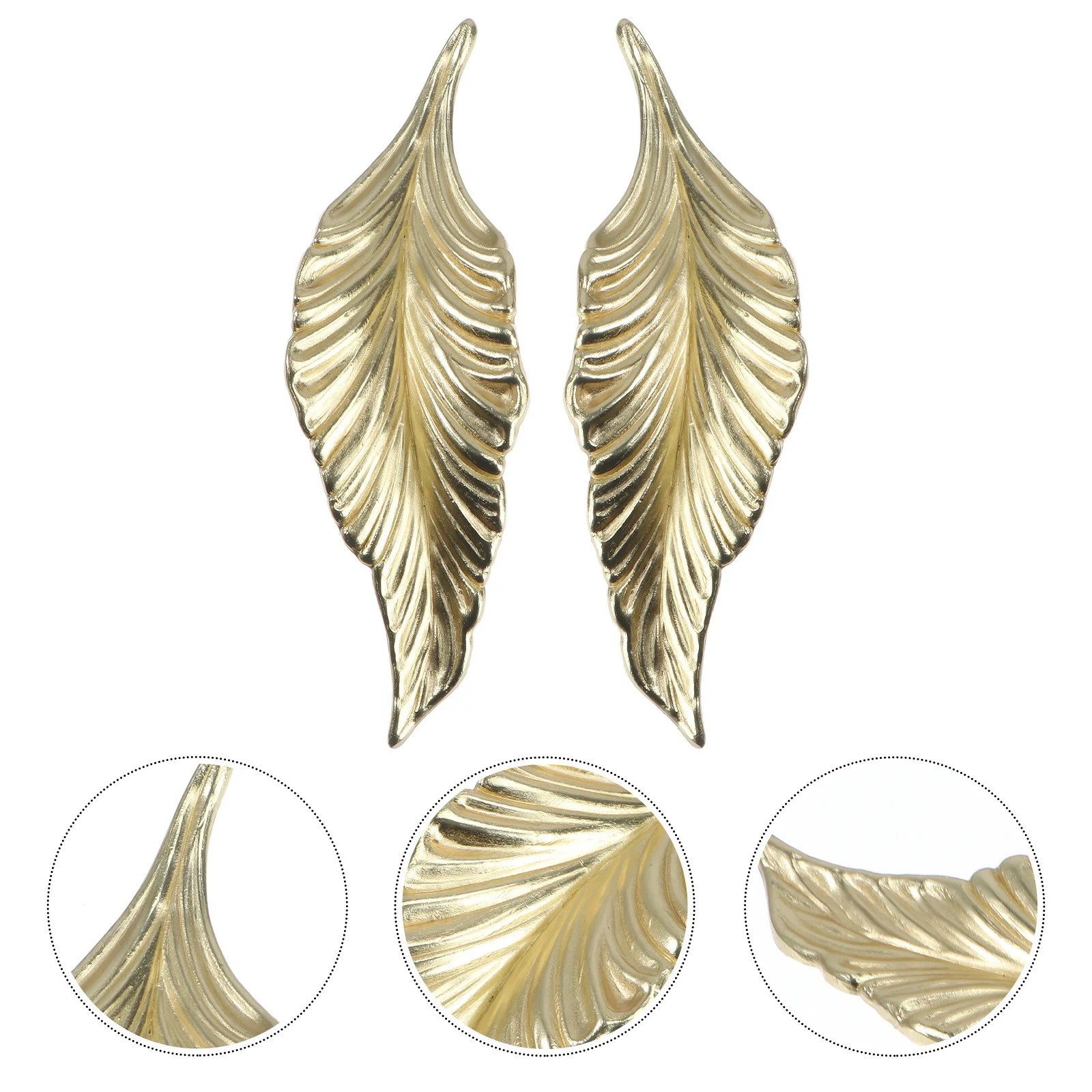 

2Pcs Creative Leaf Shaped Drawer Handle Retro Zinc Alloy Pull Ring for Kitchen Cabinet Furniture Home Decor Door Knob